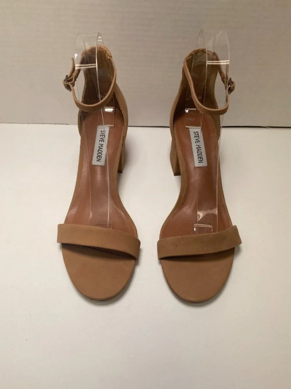 Steve Madden Irenee Women's Brown Nude Strap Heel Sandal Sz 7